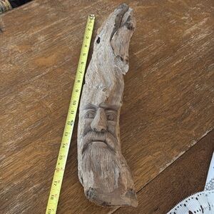 18” Wood Spirit Carving - Old Man of The Woods Rustic decor